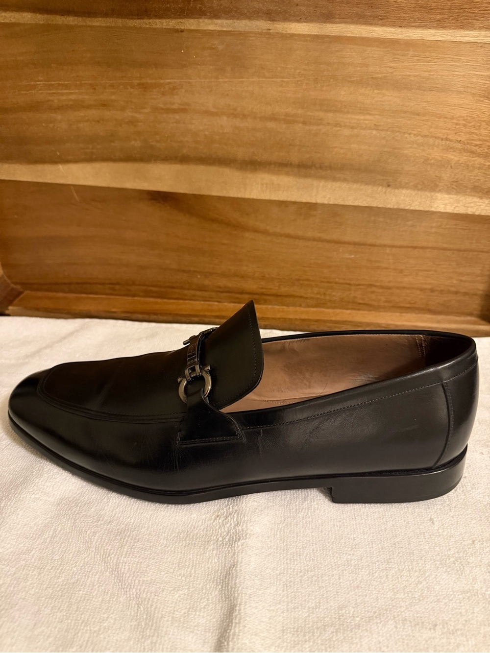 Salvatore Ferragamo Black Leather Horsebit Loafers - Picture 2 of 9